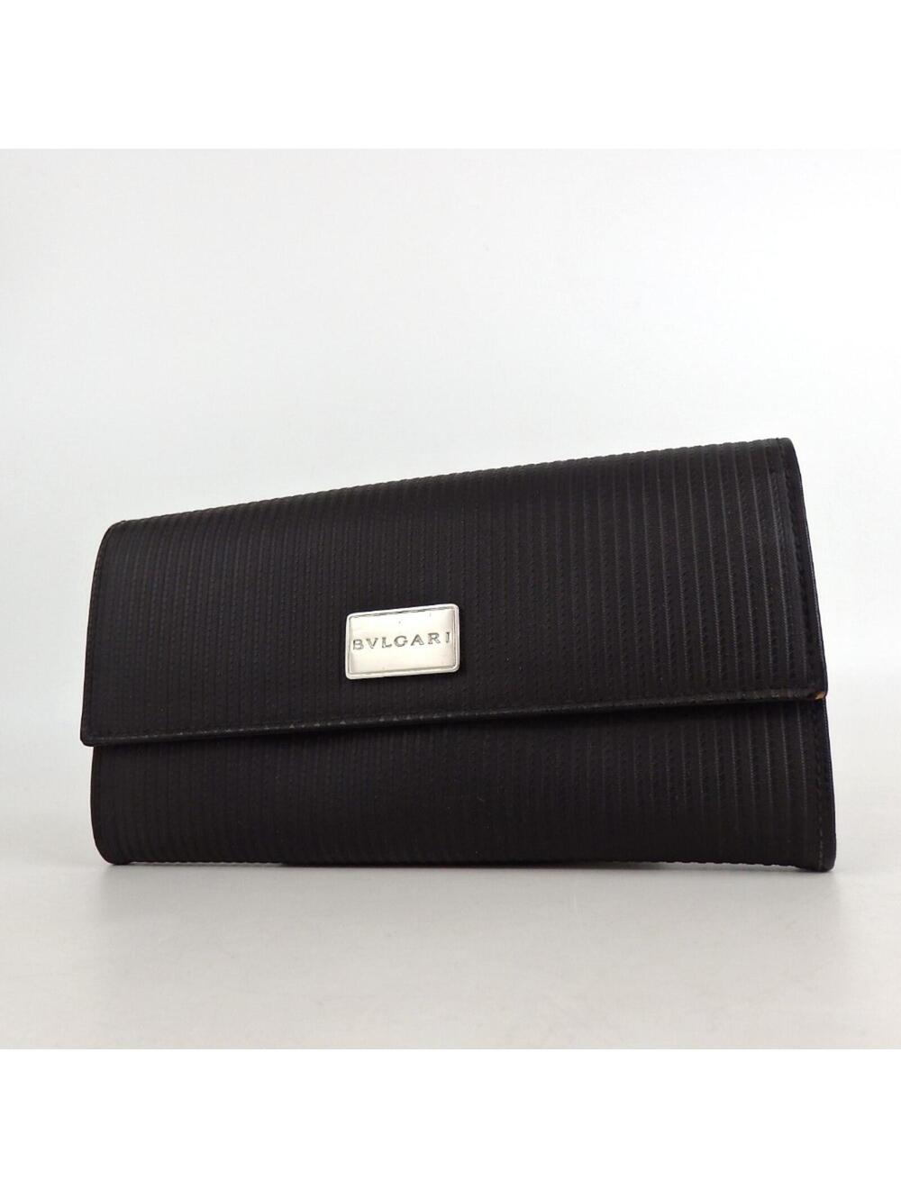 Authentic BVLGARI MILLERIGHE wallet leather[Used]